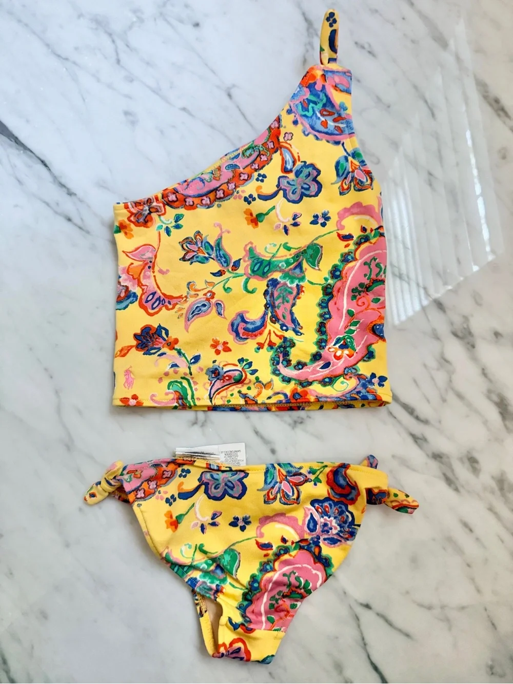 Ralph Lauren Tankini Yellow Swimsuit Size 5